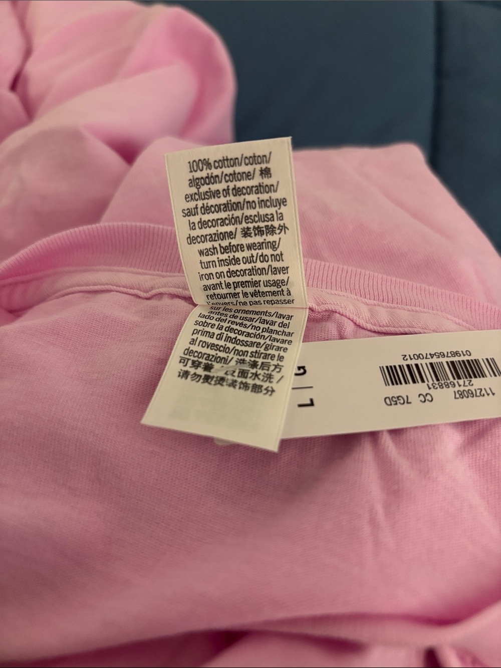 PINK Victoria's Secret washed lilac Crewneck Long Sleeve Tee - Picture 6 of 6